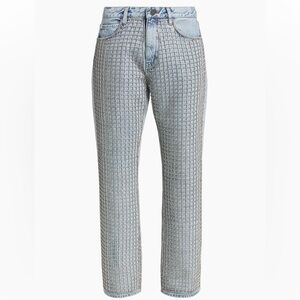 Frame The Showgirl Straight Leg Diamonte Crystal Jeans